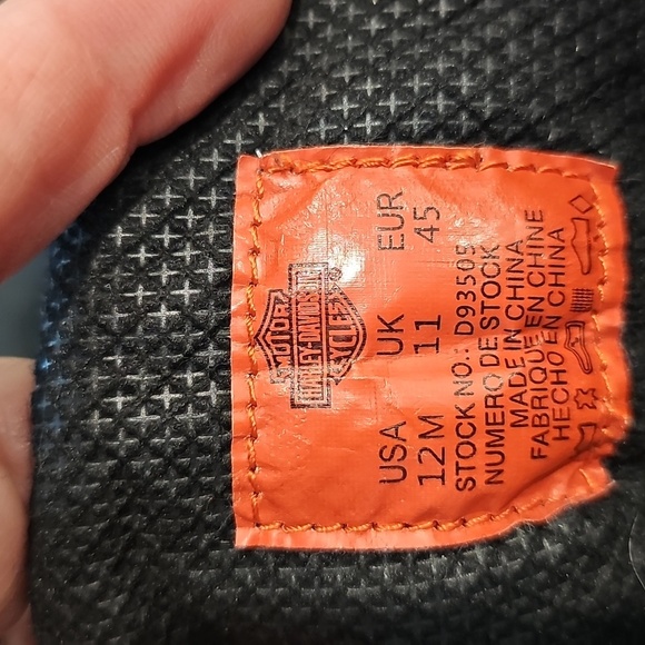 Mens Harley-Davidson Black Leather Lace Up Work Riding Biker Boots Size 12 - Picture 4 of 7